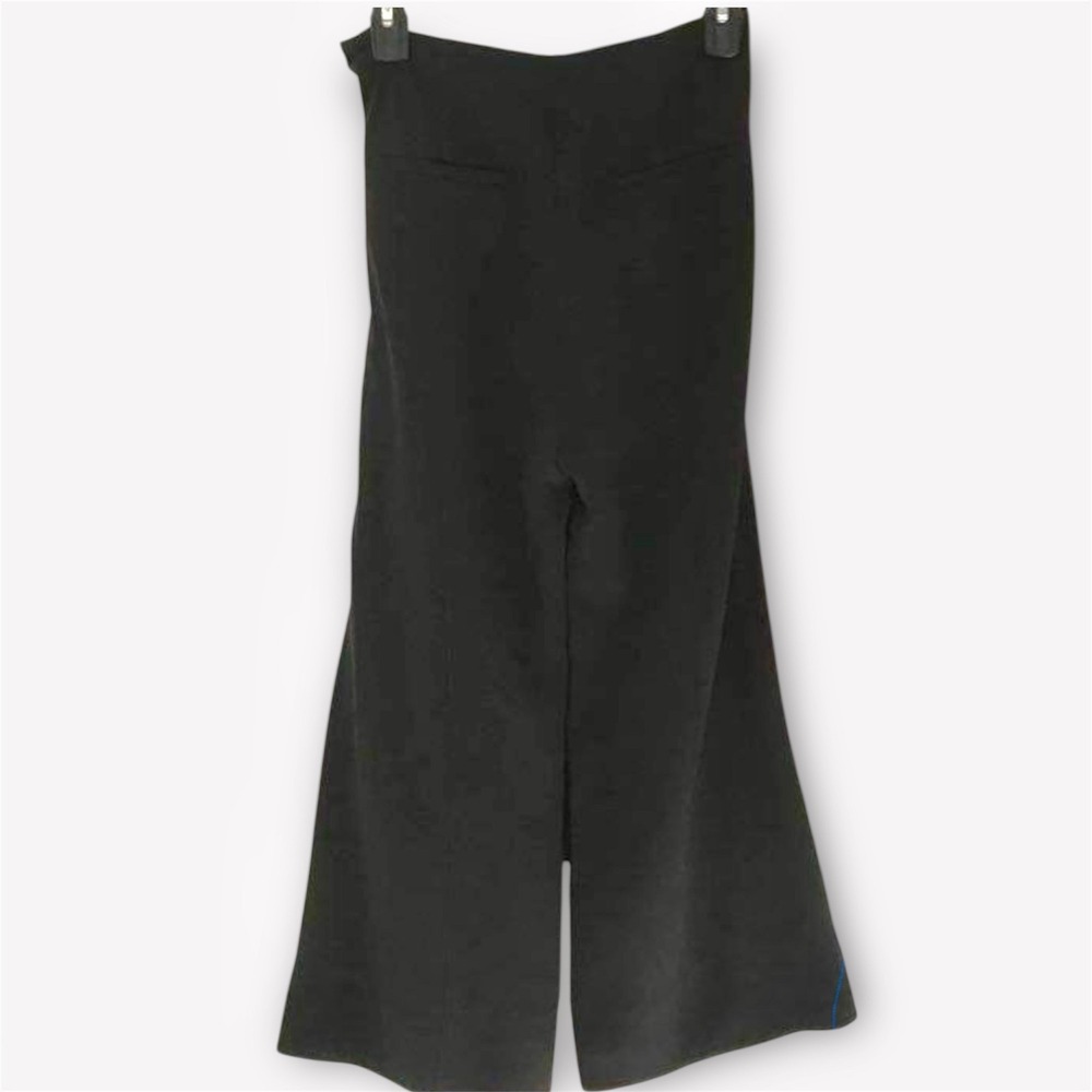 Cinq a Sept Wide Leg Pants Women 0 Black Excellent Grommet Double Belt High Rise - Picture 6 of 11